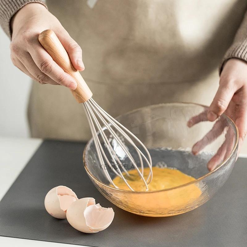 10/13 PCS Silicone Kitchen Cookware High Temperature Resistant Non-Stick Wooden Handle Spatula Baking Tools Cookware Set