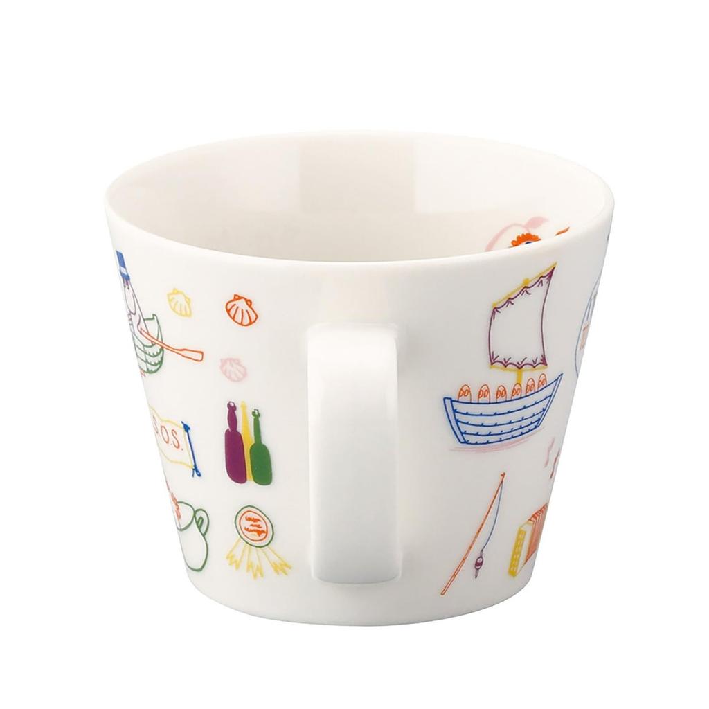 Yamaka Moomin Porcelain Soup Mug Playful 400ml Made in Japan Microwave Safe Ceramic Cup MM20601-36