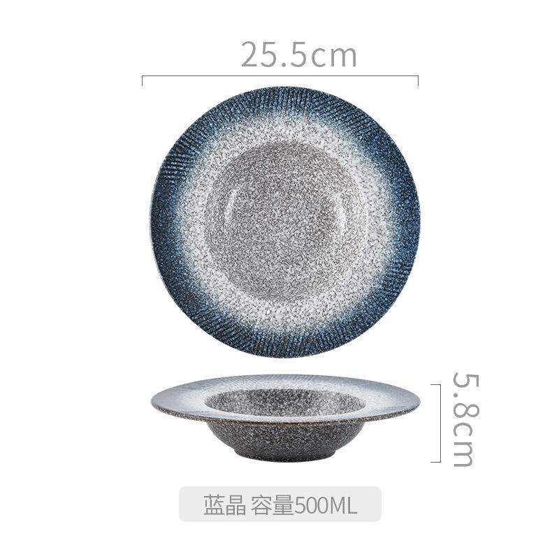 Креативная соломенная шляпа Тарелка Керамическая Круглая Глубокая Тарелка Суповая Тарелка Японская Персонализированная Отель Столовое Блюдо Дом