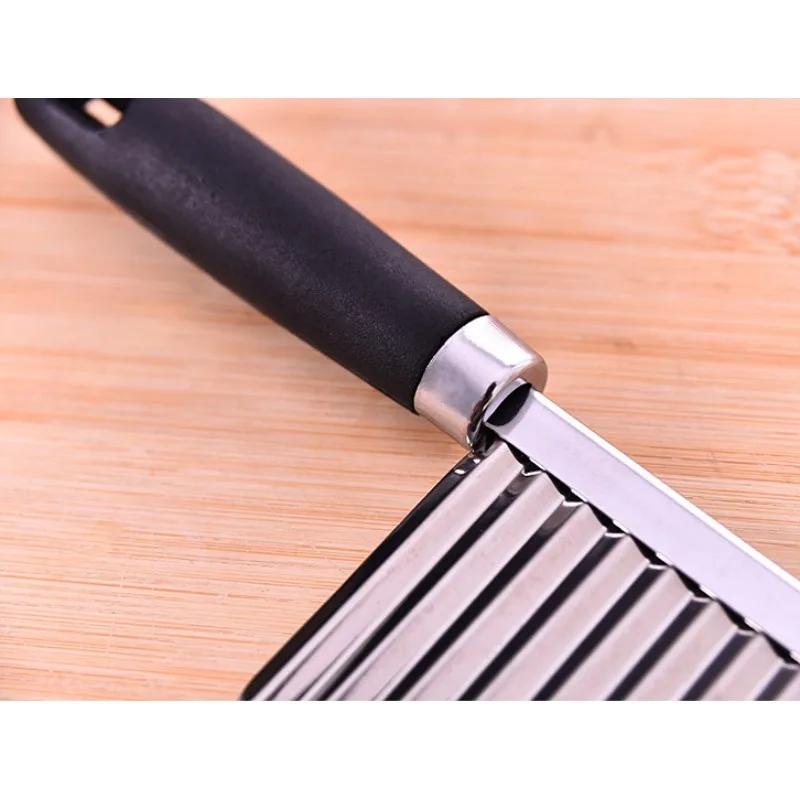 1PC Wave Knife Multi-Functional Thick Slicer for Potatoes French Fries Magic Vegetable Cutter with Deep Grain for Home Use