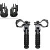GZYF Motorcycle Highway Foot Pegs Foldable Footrest Pedals Black Universal for Motorcycle 30mm-32mm Tube Core Left and Right