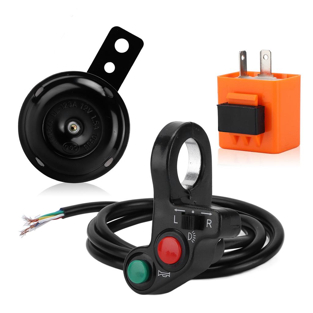 Motorcycle Handlebar Horn Turn Signal Light Switch Assembly 7 8in Multifunctional Replacement for Suzuki