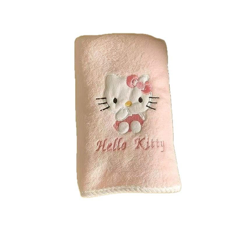 Cartoon Niedliche KT Katze Damen Korallenfleece Badetuch Set mit Kapuze