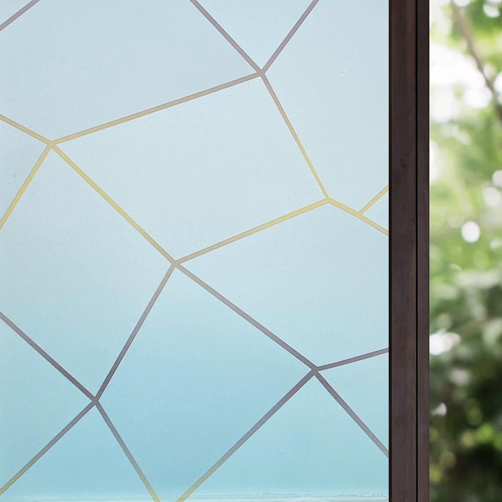 Privacy Patterned Frosted Window Film for Glass Lace Decorative Opaque Static Cling Vinyl Self-Adhesive Window Sticker for Home