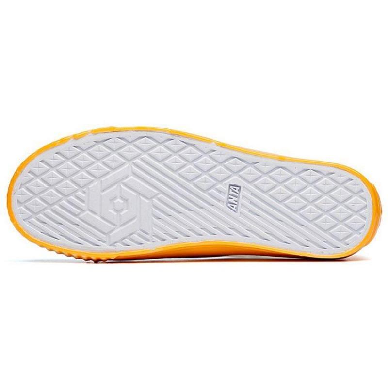 Anta high-top canvas shoes white orange non-slip durable 112028656-4