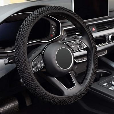 1 adet buz ipek direksiyon kılıfı evrensel 38CM aşınmaya dayanıklı kaymaz araba aksesuarları