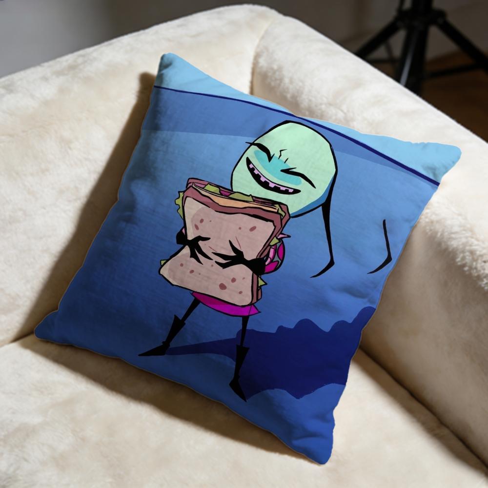 Fashion IInvader Zimful Cushion Cover Soft Decorative Pillow Case Suitable for Bedroom Sofa Car Travel Use