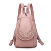 Damen Rucksack Multifunktionale Brusttasche Umhängetasche Gewaschenes Weiches Leder Rucksack