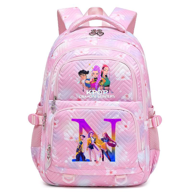 Kinder Mädchen Kpop Rumi Zoey Mira Buchstaben Aufdruck Student Schultasche Wasserdichter Rucksack