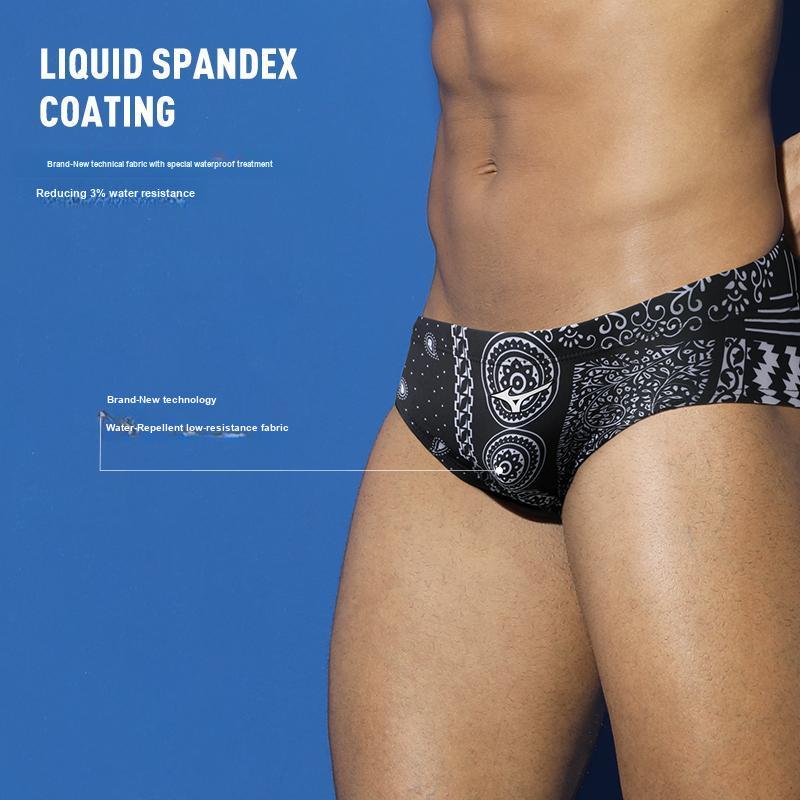 Mizuno Adult Professional Swim Triangle Quick-Dry Chlorine-Resistant Training Swim Trunks Men swimwear Black N2CBB132