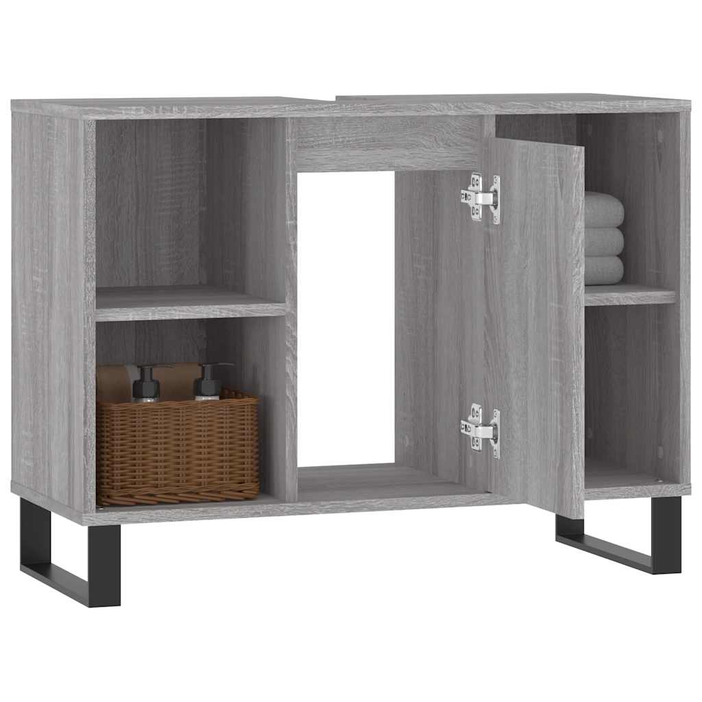 Bathroom Cabinet Grey Sonoma 80 x 33 x 60 cm Engineered Wood