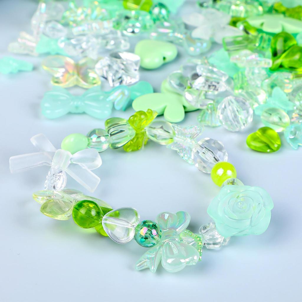 Colorful Acrylic Beads Set for DIY Crafts: Children’s Headwear & Phone Chain Kit