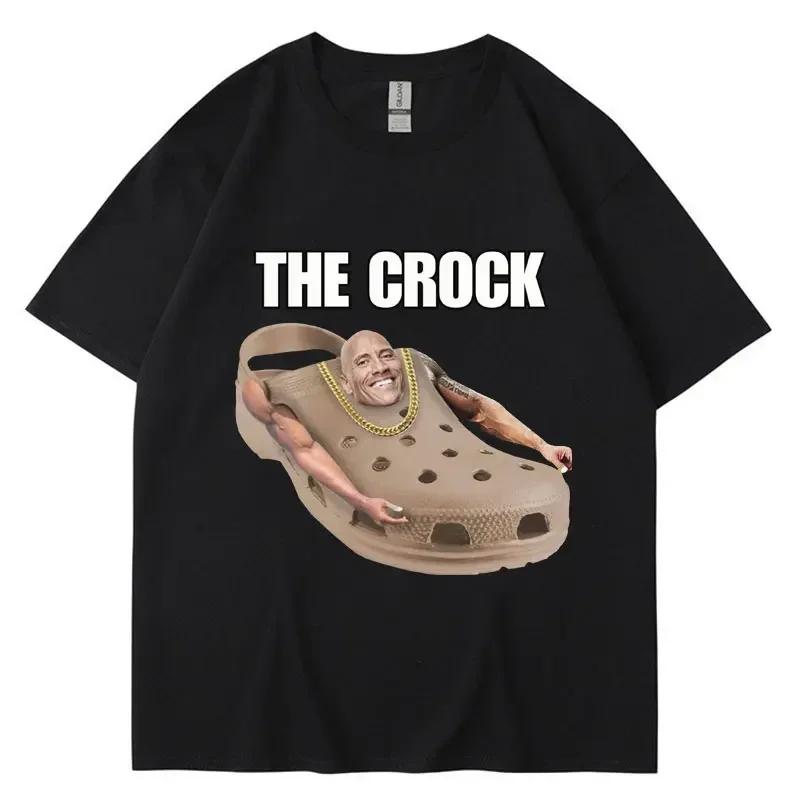 The Crock Dwayne Johnson Funny Meme T Shirt Women Joke Humor Summer Tshirt Oversized Casual Clothes Male Streetwear