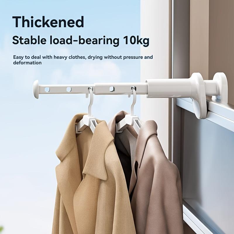 1-3pc Travel Telescopic Clothes Rack Adjustable Window Frame Drying Rack No Drill Portable Retractable Clothes Hang Drying Racks