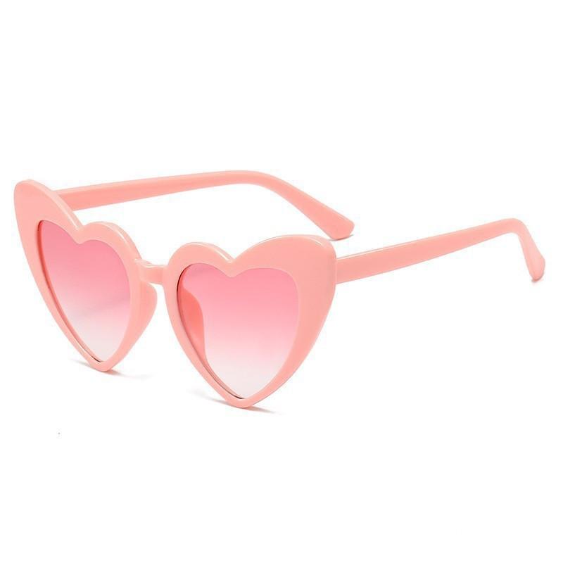 Retro Concave Love Sunglasses Female Big Face Thin Sand Sculpture Sunglasses Summer Travel Sunshade Artifact