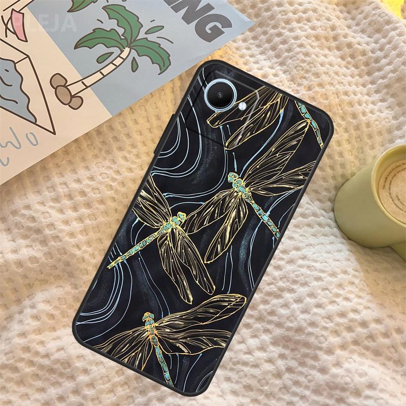 Dragonfly Animal Art Case For Realme C67 C63 C55 C51 C75 C61 C53 C35 C65 C71 11 12 13 14 15 Pro Plus GT6 GT7 Pro