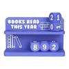 Reading Counter Bookshelf Decor Book Read This Year Ornament Yearly Reading Record Reading Challenge Tracker Gift for Book Lovers