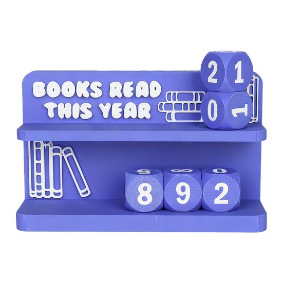 Reading Counter Bookshelf Decor Book Read This Year Ornament Yearly Reading Record Reading Challenge Tracker Gift for Book Lovers