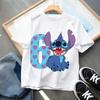 Enfants 1-9 Anniversaire Enfant T-shirts Bébé Fête Numéro Chemise Vêtements Mignon Ange T-shirt Fille Garçon Manches Courtes Vêtements Haut Cadeau