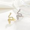 Elegant Diamond Snake Ear Clips - Non-Pierced, Minimalist Fashion, Niche Design