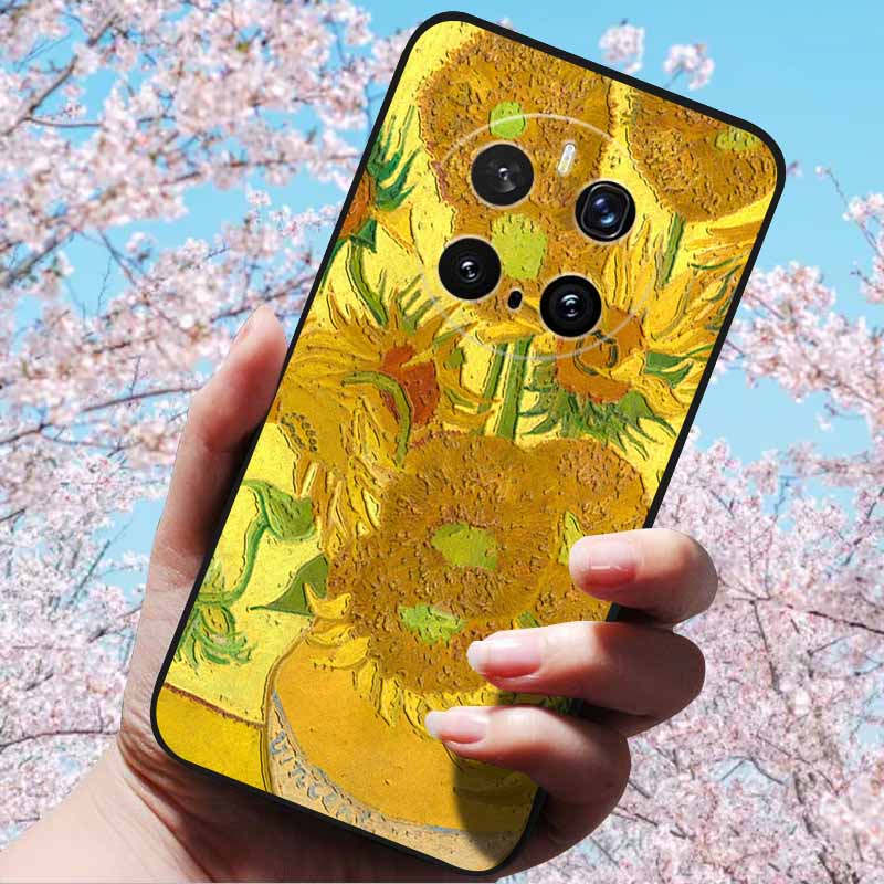 For Honor Magic7 Pro / Magic7 5G Cases 3D Relief Flower Emboss Soft Silicone For Magic7 Pro Magic 7 3D Cartoon Back Cover Cases