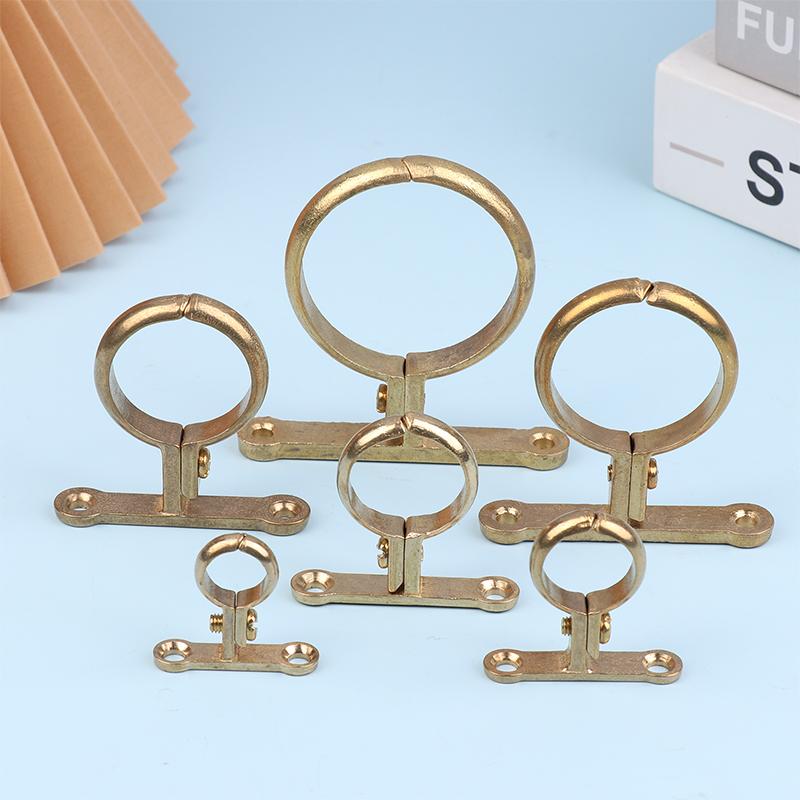 Passend für 15 22 28 35 42 54 mm Außendurchmesser Messingrohrschelle Wandmontierte Rohrunterstützung Halterung Schelle Unterstützung Feste Sanitärinstallation Wasser mit Basis