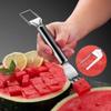 2-in-1 Stainless Steel Watermelon Cutter, Watermelon Slicer, Fruit Watermelon Cutting Tool, Double Head Stainless Steel Watermelon Cutter & Fruit Fork