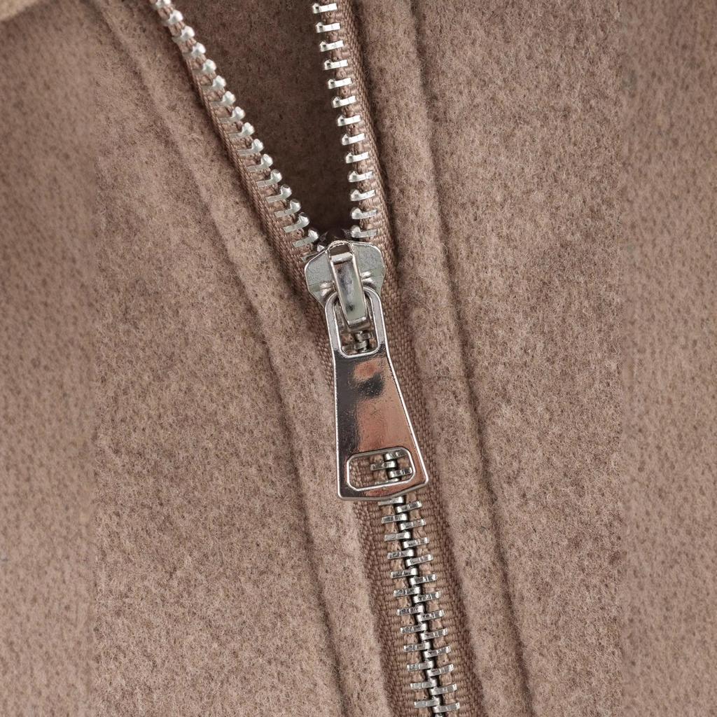 European and American French Style, Women's Clothing, Fashionable and Versatile Casual Lapel Zipper Soft Tweed Zipper Jacket