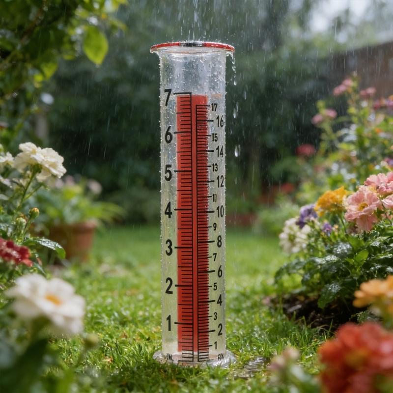 Leicht ablesbares Glas-Regenmesser Für den Außenbereich im Garten Regenmesswerkzeug Mit präziser Messung Und tragbarem Design