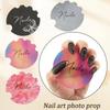 10Pcs Nail Art Display Paper Board Nail Photography Props Background Decoration Beauty Salon Prop Nailfie Disc