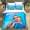 Black and white dream chasing bedding duvet cover set luxurious soft and comfortable bedroom and room decoration