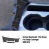 Carbon Fiber Car Center Cup Holder Panel Edge Cover For Dodge Challenger 2008-14