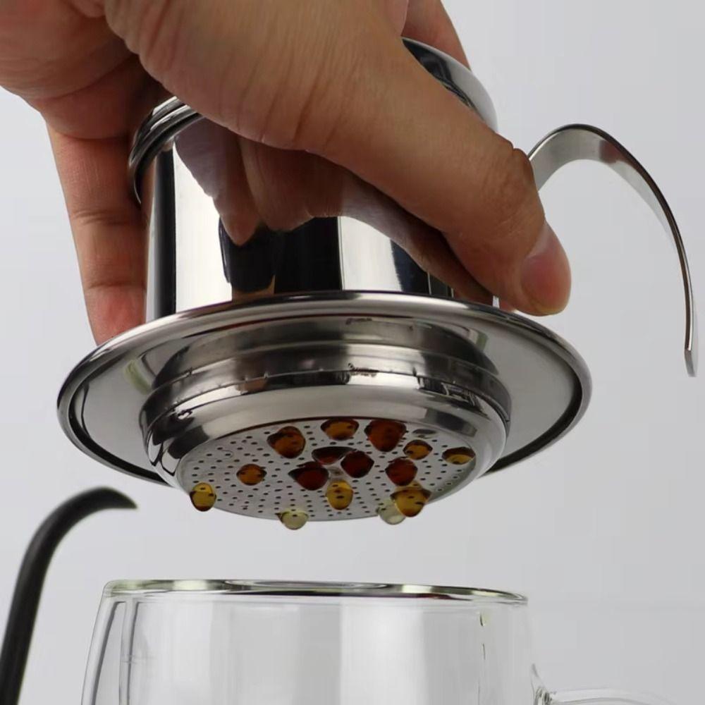 Steel Filter Vietnamese Coffee Pot With Handle Coffee Drip Filter  Coffee Making