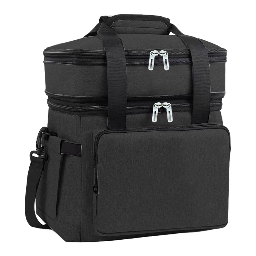 Double Layers Hand-Held Cooler Box Large Capacity Portable Storage Bag Waterproof Travel Picnic Camping Bag