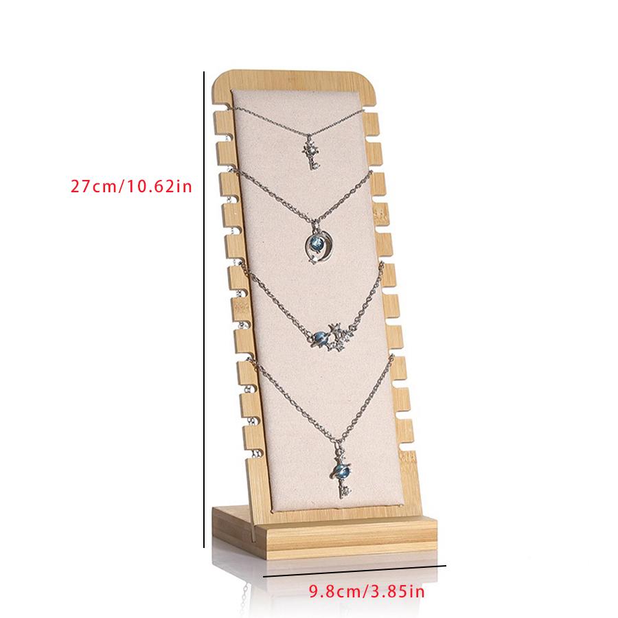 1PC, Bamboo Vertical Jewelry Necklace Display Stand, Suitable for Jewelry Display Sales and Family Necklace Display.