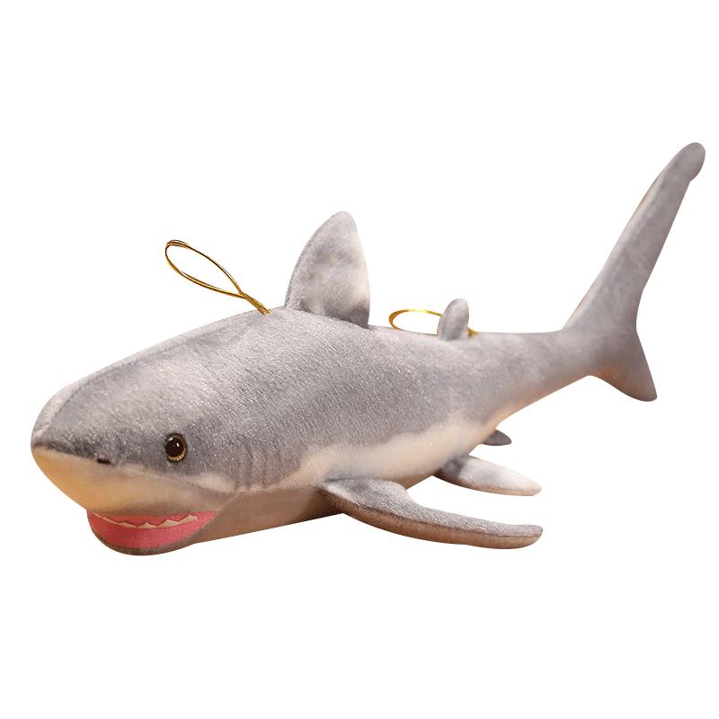

60-140cm Kawaii Great White Shark Stuffed Animal Toys Shark Pillow Plush Toys High Quality Anime Gift Doll for Kid Children Toys 50-60cm серый