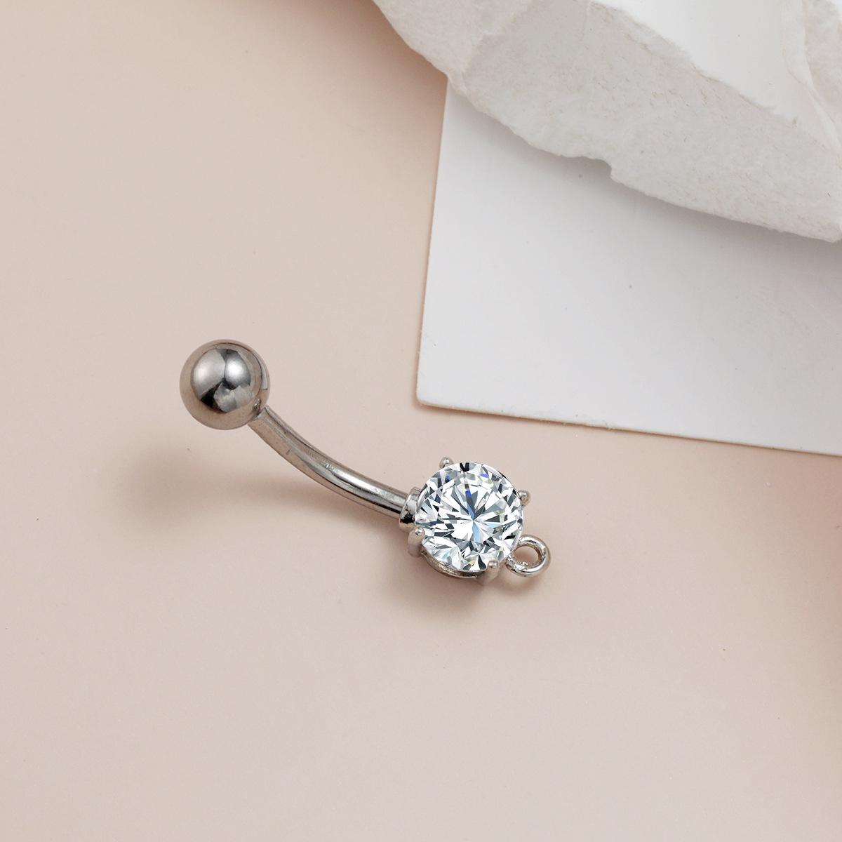 

Популярное европейское и американское кольцо для пупка в виде бабочки с инкрустацией из циркона - модный и уникальный дизайн