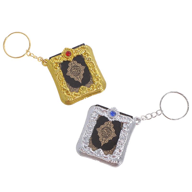 Muslim Islamic Mini Keychains Key Rings For Koran Ark Quran Book Can Read Gift