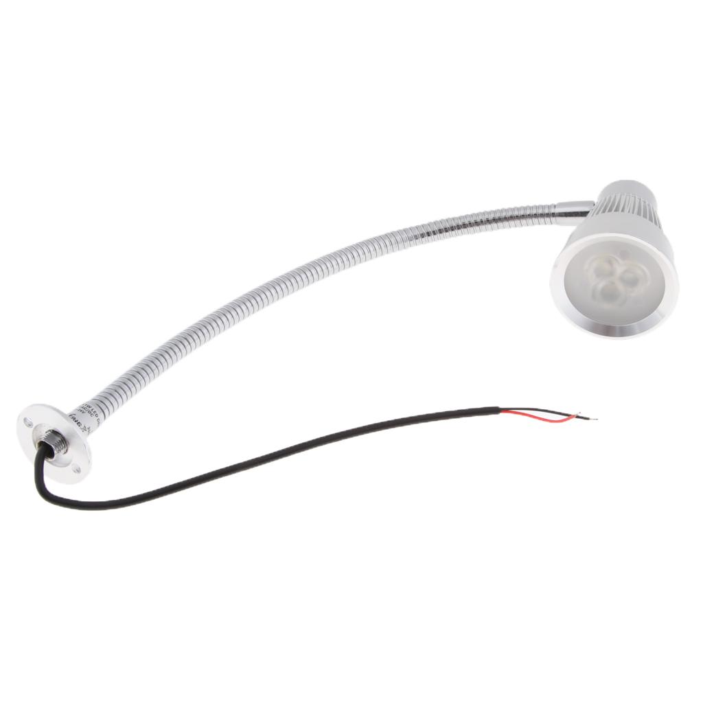 Flexible Gooseneck LED Reading Chart Light Adjustable Marine RV Bedroom Lamp Interior Lighting for Bedside Home Office