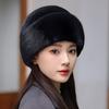 Environmentally Friendly Mink Fur Hat for Women Autumn and Winter Mink Fur Beret Warm Ear Protection Fur Hat Fashionable Ladies Fur Hat