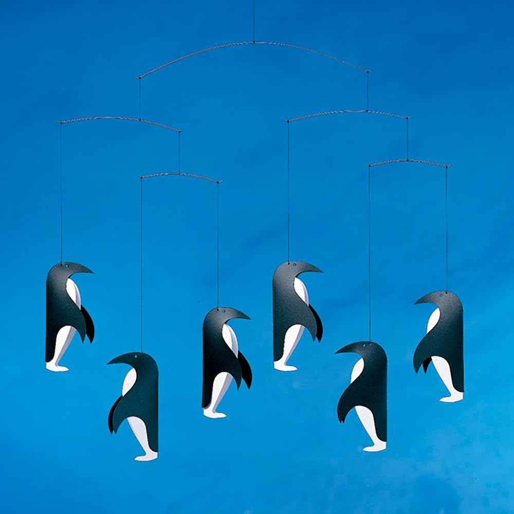 Importiertes Frenstead Mobile, Innendekoration, skandinavisches Tier, Pinguinparade, FSM130081, kommt mit Kosmetikbox, Baby, Sonstiges Geschenk