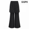 Ggpx New York Hidden Banding Lace Layered Long Pants Gqapt006f