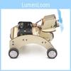 Children's Diy Wooden Science Wind-powered Small Car Model Kit Customizable Educational Toy