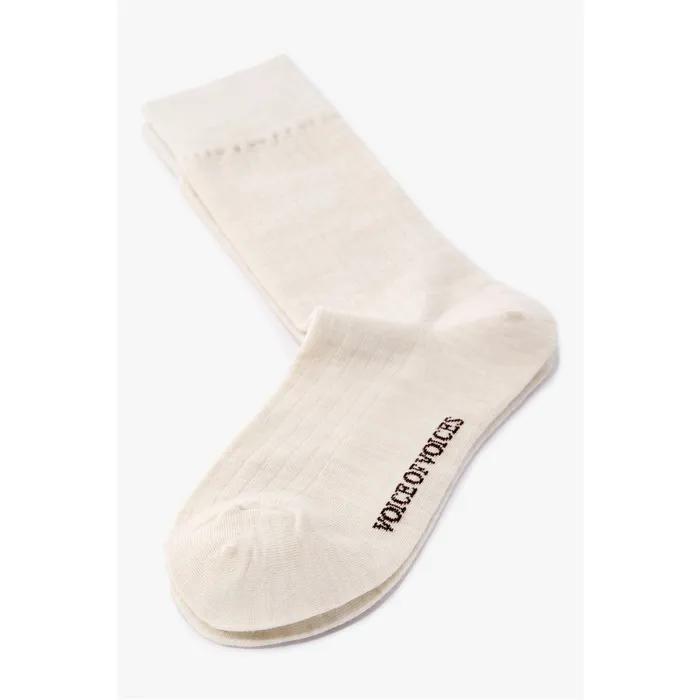 Basic Rib Socks_Melange Beige 7116284301