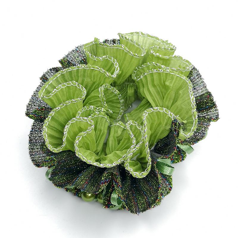 

Корейский стиль кружевная шнуровка повязка для волос блестящий бант модный женский головной убор цветок запястье тканевый головной убор цветочное украшение