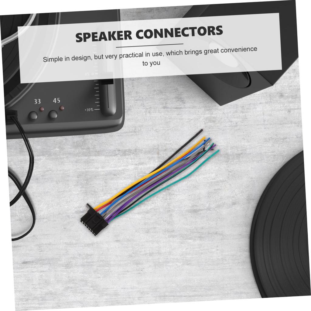 HOMSFOU 1 Set Car Audio Cd Player Tail Cable Plug Harness Socket Headphone Auxiliary