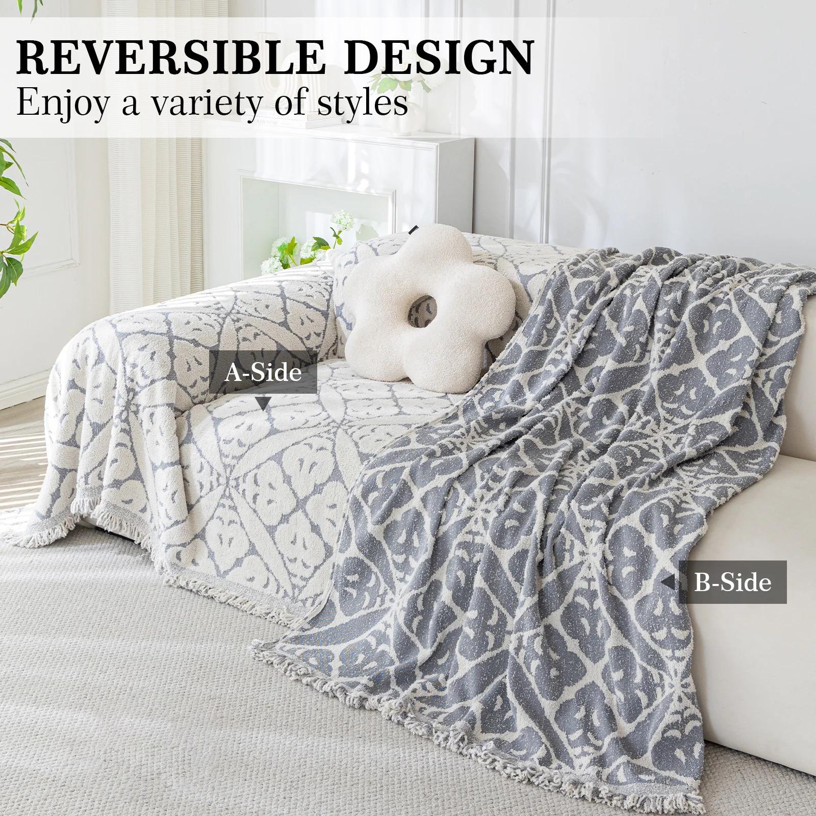 

Чехол для дивана, одеяло на все времена, все включено, полотенце для дивана, чехол из шенилла для гостиной, чехол для дивана с защитой от царапин от кошек 130x180cm серый