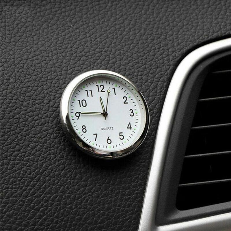 Nuovo Orologio al Quarzo Mini per Auto Orologio Luminoso per Cruscotto Auto Orologio Analogico a Tempo Orologio da Attaccare per Cruscotto Auto Barca