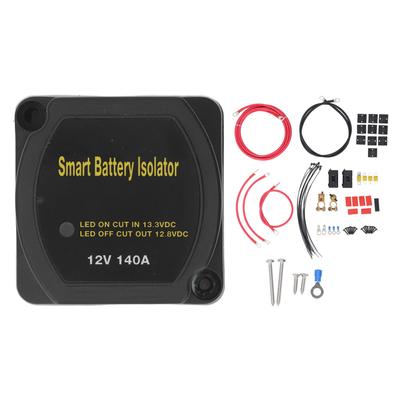 DC12V 140AMP Dual Battery Isolator Kit 3 Meters Smart VSR Voltage Sensitive Relay with 7 AWG Power
