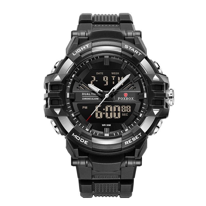 LIGE Fashion Men Watches Military Sport Mens Quartz Watch LED Dual Display Date Luminous Chronograph Man Watch Relogio Masculino